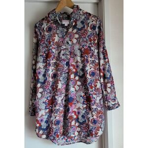 Liberty of London for Target Tunic Top M Floral Multicolor Cotton Bohemian